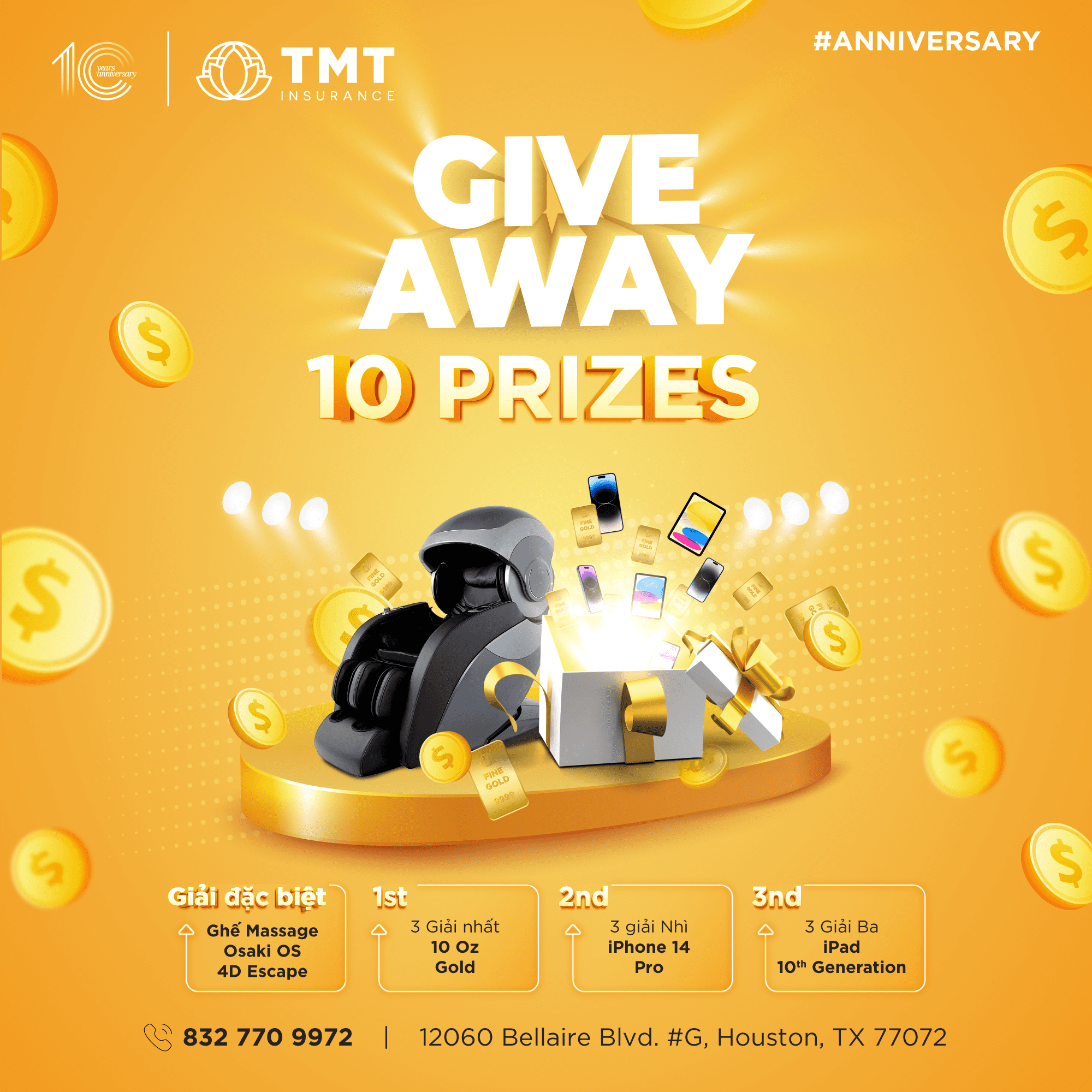 Happy TMT Insurance's 10th Anniversary TMT Insurance