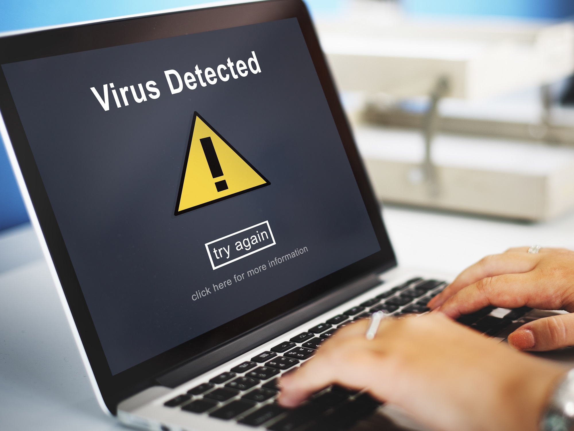Virus Detected Alert Hacking Piracy Risk Shield Concept
